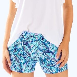 Lilly Pulitzer Makenna Ponte Palm Print Shorts, Size 10